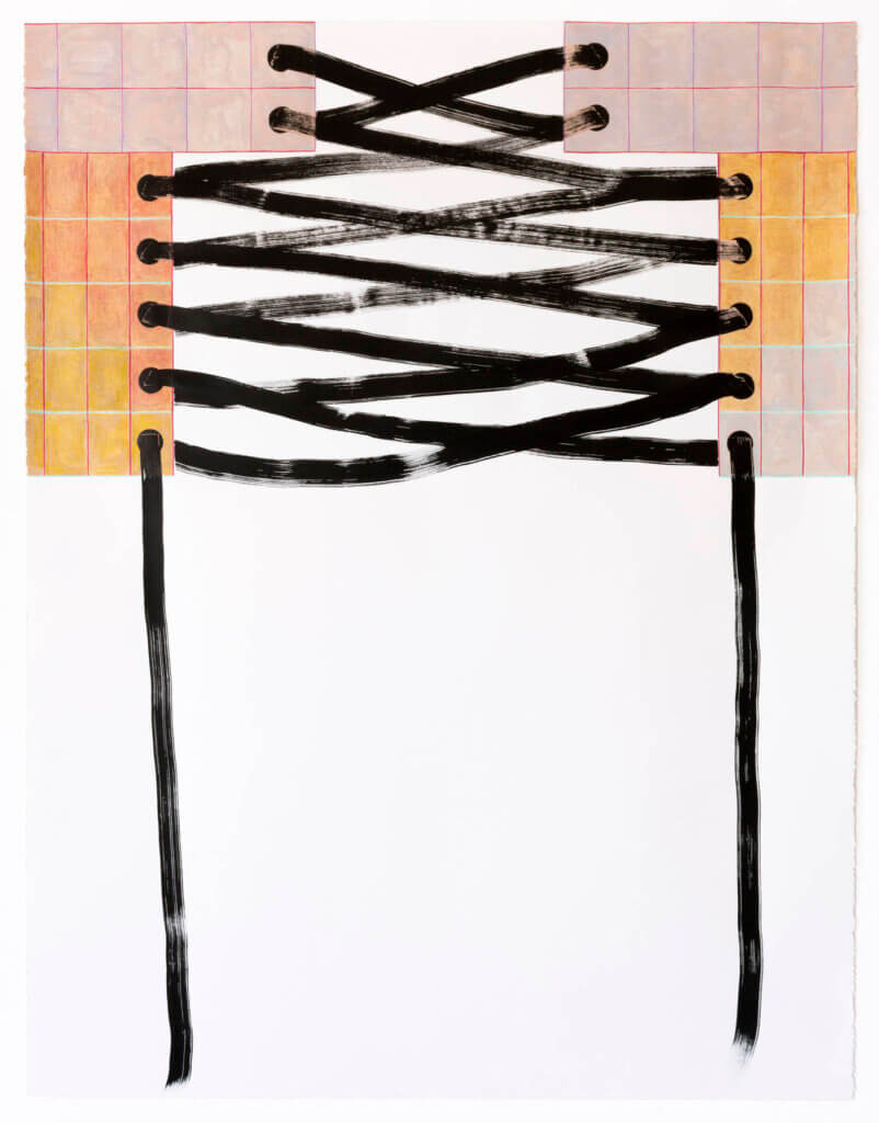 Amy Nathan Corset Grid II (Exhale), 2021