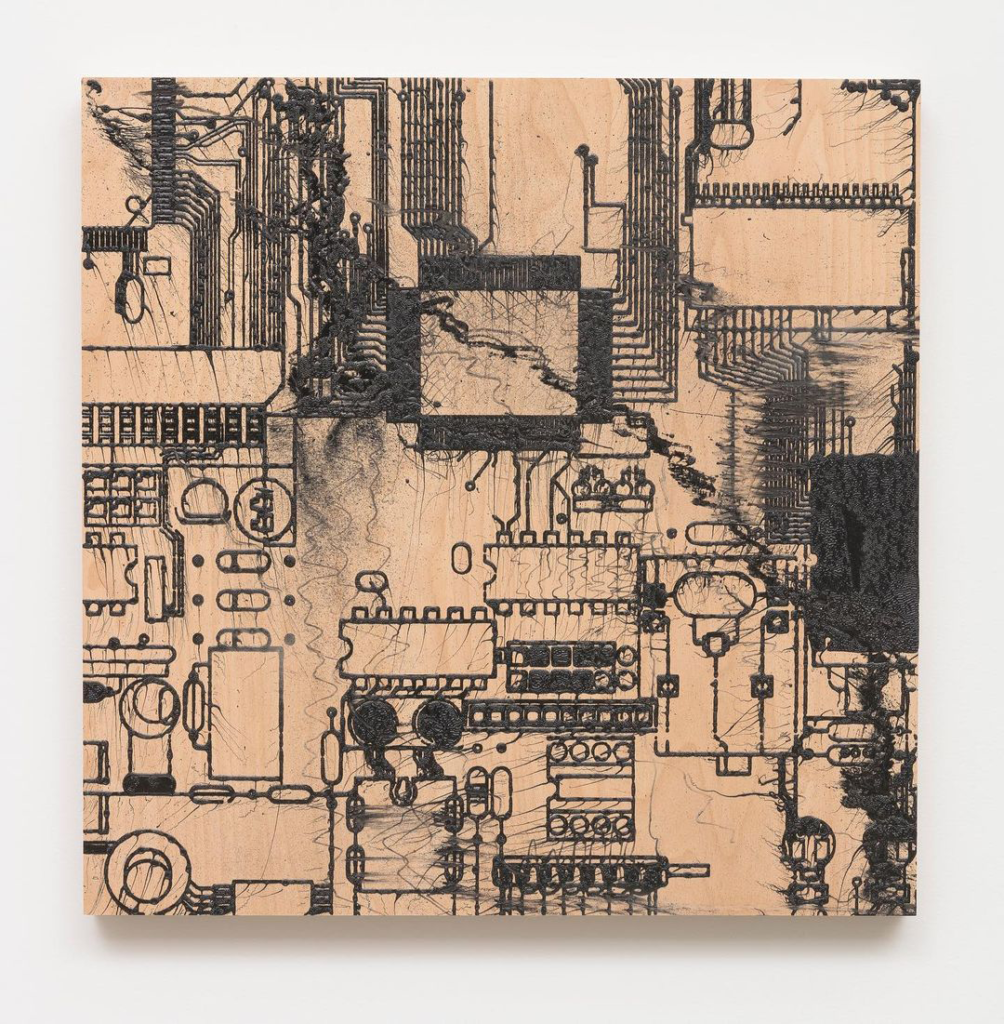 Analia Saban - Circuit Board with Connecting Lines #1